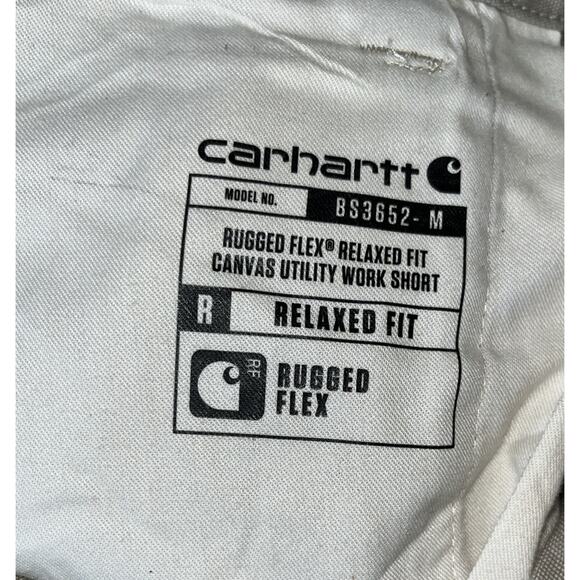 Carhartt khaki Relaxed Rugged Flex Canvas Work Shorts‎ 42x11 - Picture 4 of 7